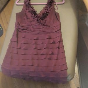 GUC burgundy Ruffle Party Dress